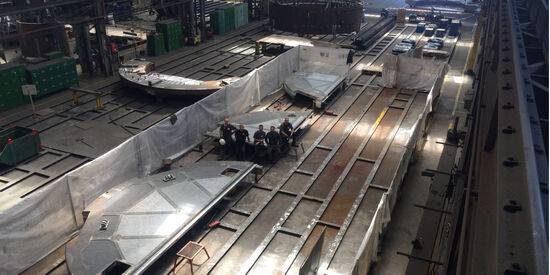 Lead plates and shots for nuclear lifting beams